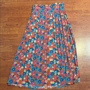 NATURAL LIFE Floral Maxi Skirt - Addie Skirt - Blue Pink Floral / M × 1